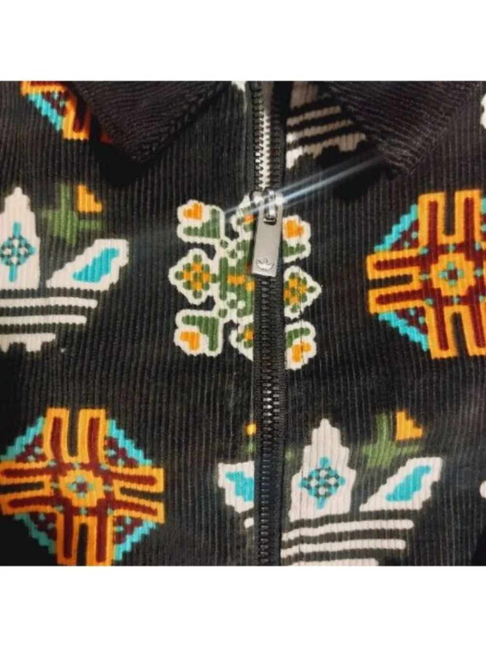 Adidas Monogram All Over Print Loose Coach Jacket Mens Size XL Black JY2998